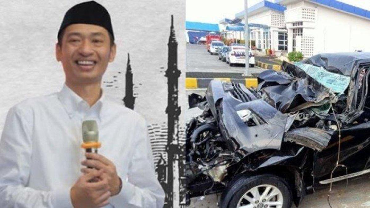GUS ALAM MENINGGAL - (kiri) Anggota DPR RI Alamudin Dimyati Rois atau yang akrab disapa Gus Alam, menjadi korban kecelakaan maut di Tol Pemalang-Batang, tepatnya di KM 316+000 A, (kanan) Kondisi mobil yang mengalami kecelakaan KM 316+000 A Tol Pemalang-Batang, Jumat (2/5/2025) pukul 02.19 WIB. Kecelakaan maut terjadi di Tol Pemalang-Batang.