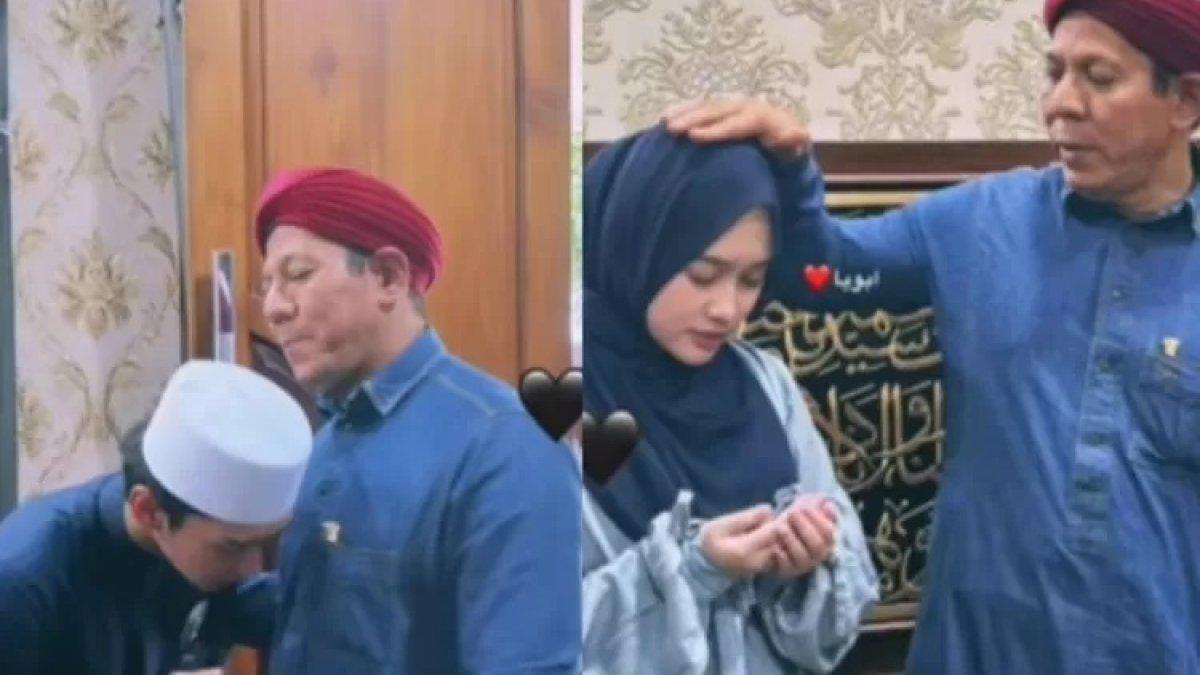 GUS ASMI MENIKAH - Capture TikTok/@azmeee pada Rabu (19/2/2025), Gus Azmi dan Khansa Mariska bak sedang minta restu pada Habib Assegraf Bahrun. Gus Azmi dan Khansa Mariska dikabarkan segera menikah