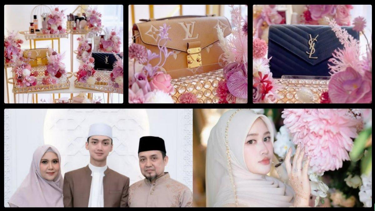 GUS AZMI MELAMAR - Gus Azmi melamar Khansa Mariska pada 27 Februari 2025. Ia memberikan seserahan tas branded dari LV dan YSL