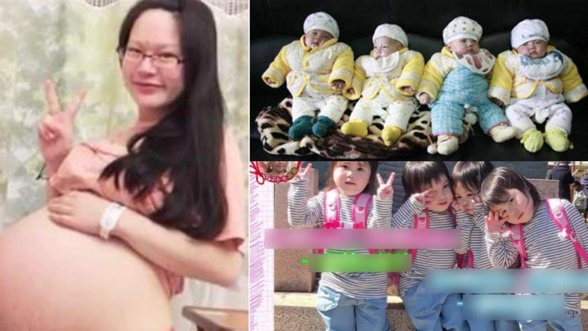 Gadis 19 tahun melahirkan bayi kembar empat