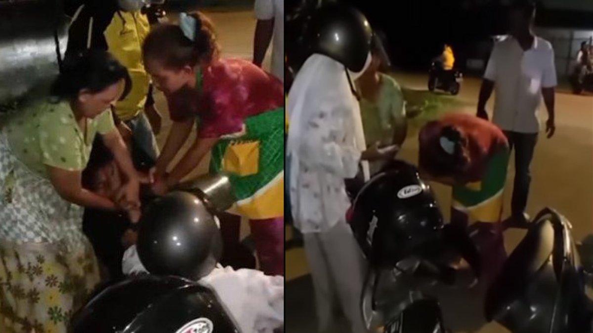 Gadis tabrak pelaku begal payudara hingga jatuh, langsung dihajar emak-emak