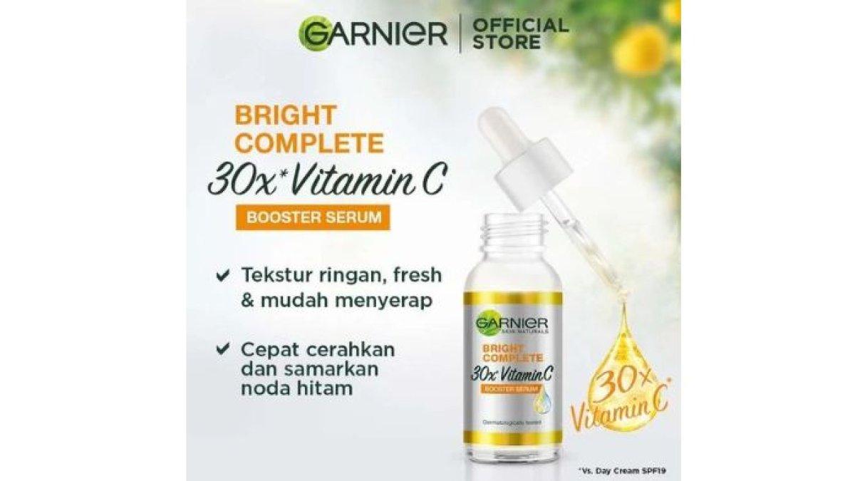 SERUM PENCERAH WAJAH - Foto produk MGarnier Light Complete Vitamin C 30x Booster Serum, diolah dari garnier.co.id, Selasa 6/5/2025). Berikut rekomendasi serum pencerah wajah.