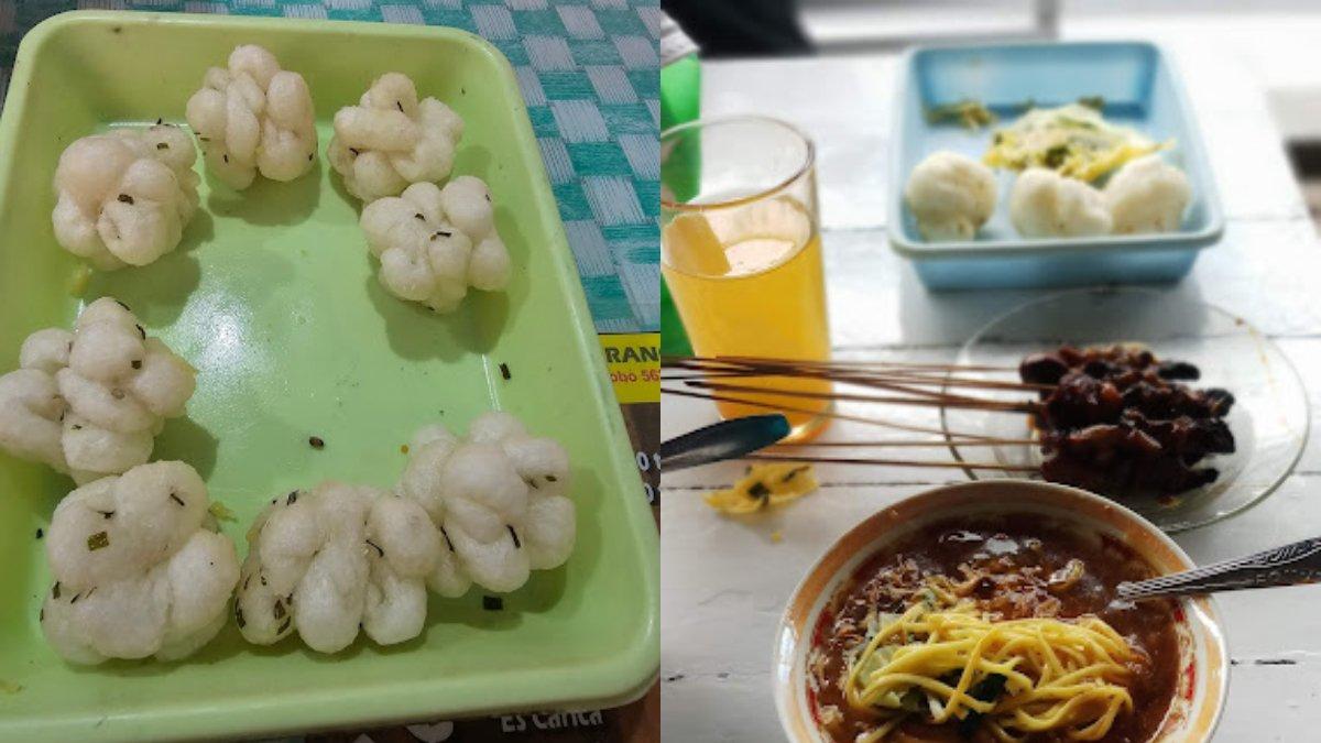 Geblek kuliner khas Wonosobo yang disajikan bersama dengan tempe kemul untuk menyantap mie ongklok.