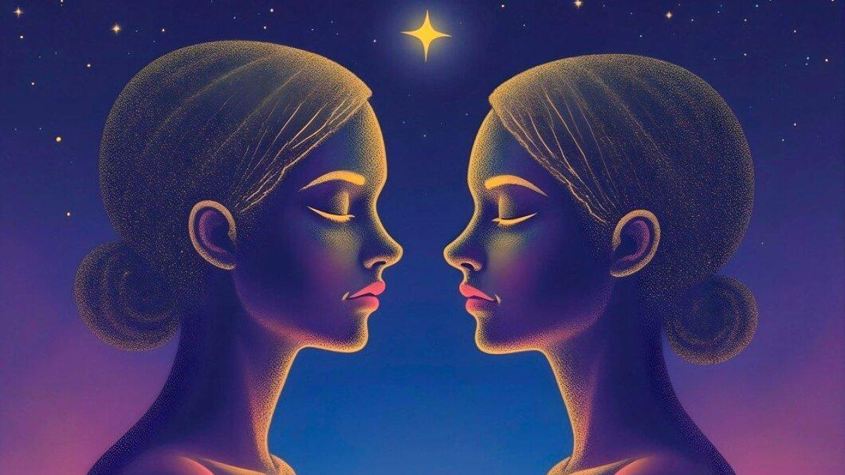 ILUSTRASI ZODIAK GEMINI. Ramalan zodiak Gemini, simbol zodiak Gemini untuk sehari-hari.