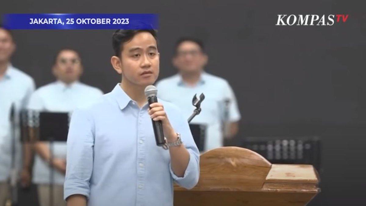 Gibran sampaikann pidato perdananya
