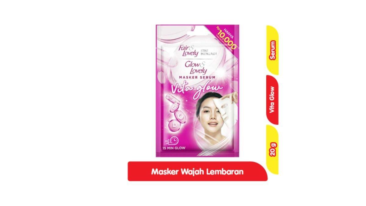 SHEET MASK ALFAMART - Foto produk Glow & Lovely Mutivitamin Serum Sheet Mask , diolah dari alfagift.id, Kamis (3/4/2025). Berikut rekomendasi sheet mask mencerahkan yang bisa dibeli di Alfamart.