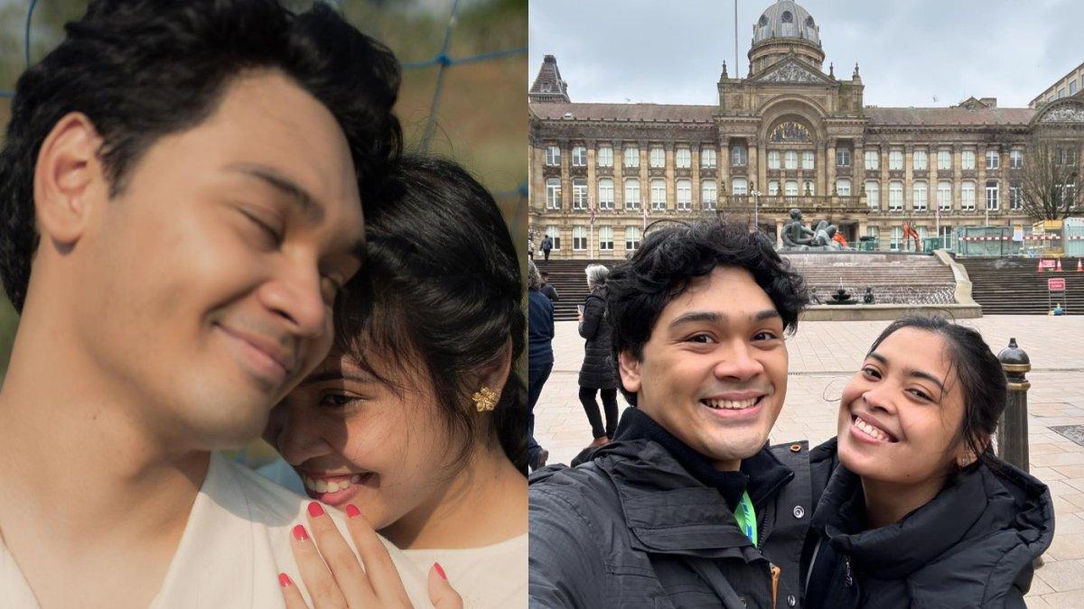 Gregaoria Mariska bersama calon suami, Mikha Angelo