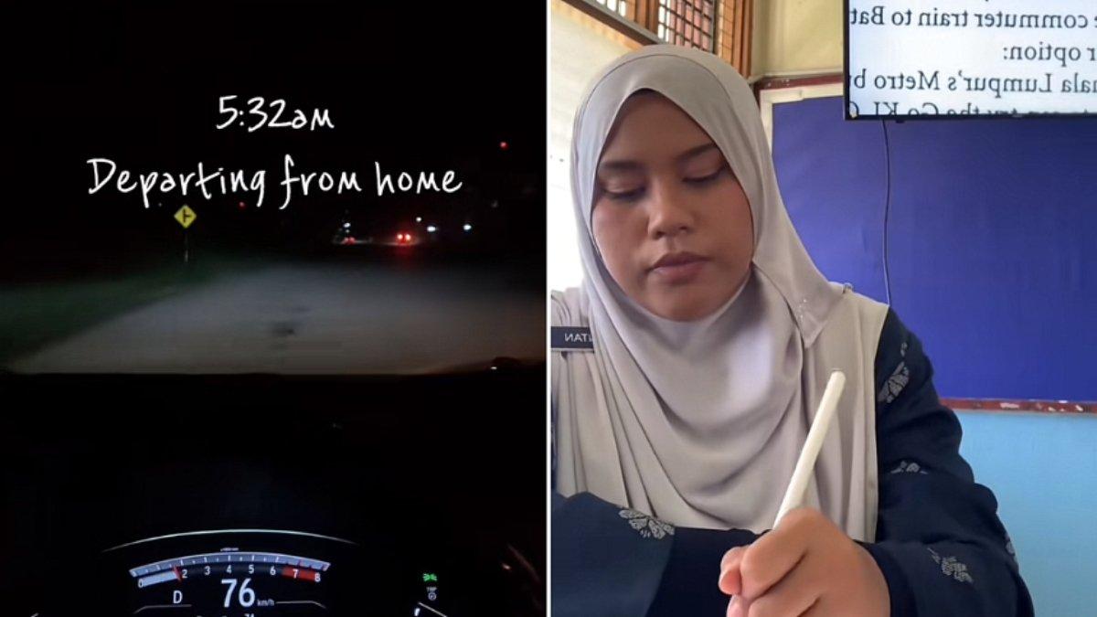 Guru bernama Nur Intan Nadila Abdul Rajak tempuh 168 km demi bisa rawat ibunya.