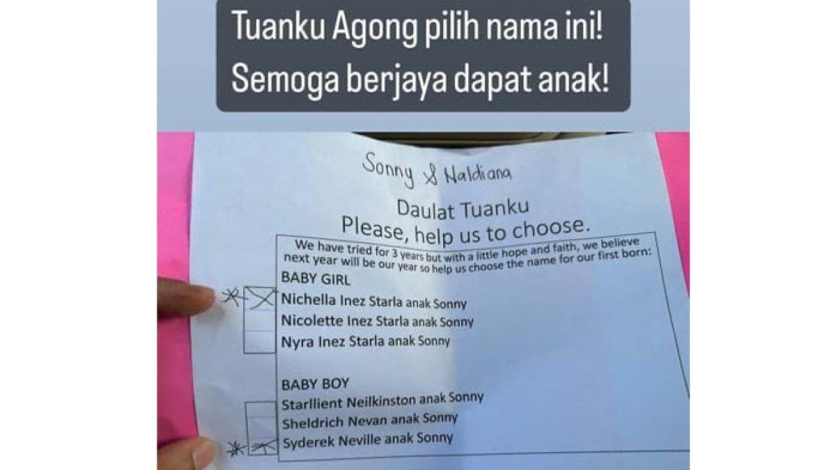 Guru gembira nama calon anaknya dipilihkan raja