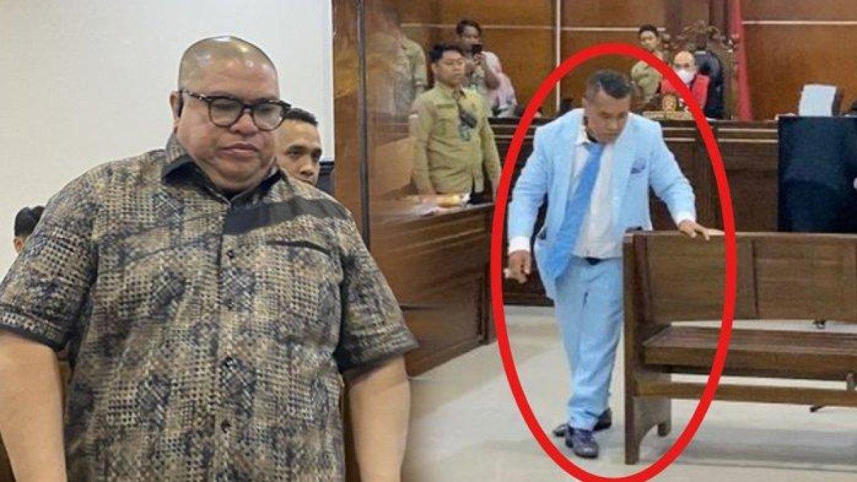 HOTMAN PARIS SAKIT - Hotman Paris (KANAN) mendadak sakit saat hadir sebagai saksi sekaligus pelapor dalam persidangan kasus pencemaran nama baik di Pengadilan Negeri Jakarta Utara pada Kamis (20/2/2025). Wajah pucat, tidak fokus. Razman Nasution (KIRI) terdakwa hadir di Pengadilan Negeri Jakarta Utara pada Kamis.