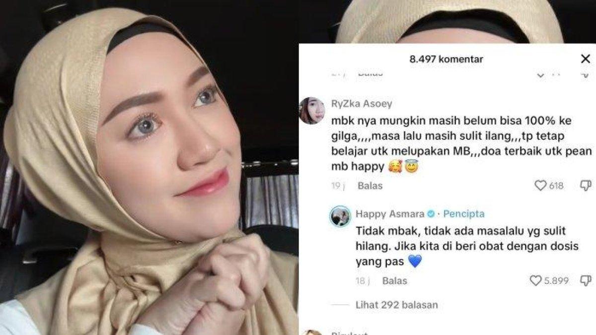 Happy Asmara balas komentar netizen di TikTok