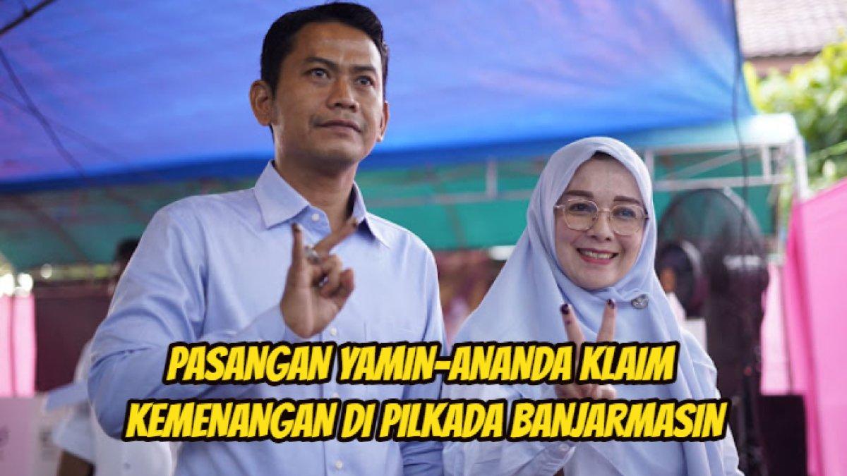 Hasil quick count Pilkada Banjarmasin 2024 Muhammad Yamin-Ananda mengungguli perolehan suara calon petahana Arifin Noor-Supian.