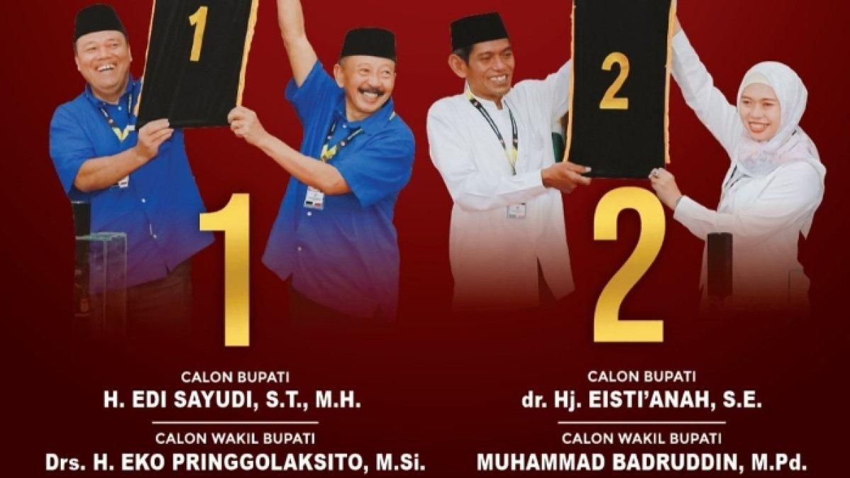 Hasil rekapitulasi Pilkada Demak 2024 yang mengunggulkan pasangan calon atau paslon nomor urut 02, Eisti'anah-Muhamamad Badruddin.