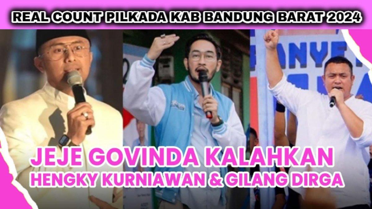 Hasil rekapitulasi Pilkada Kabupaten Bandung Barat yang mengunggulkan ipar Raffi Ahmad yakni Jeje Richie Ismail atau Jeje Govinda.