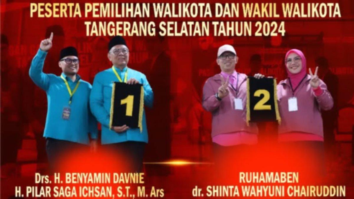 Hasil rekapitulasi Tangerang Selatan (Tangsel) 2024 Benyamin Davnie-Pilar Saga Ichsan vs Ruhamaben-Shinta Wahyuni.