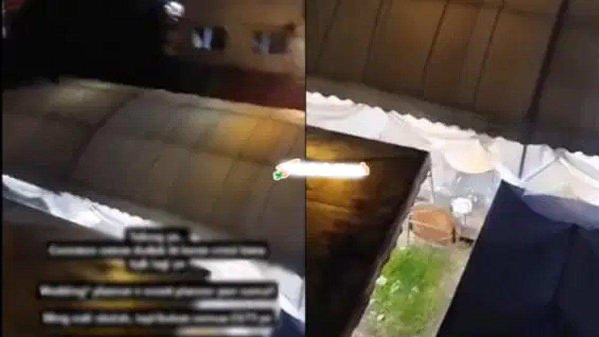 Heboh di media sosial tetangga menutup semua akses jalan di rumah susun dengan mendirikan tenda untuk resepsi pernikahan