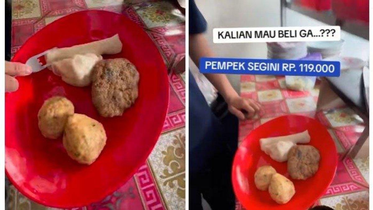 Pempek 5 biji dijual Rp119 ribu.