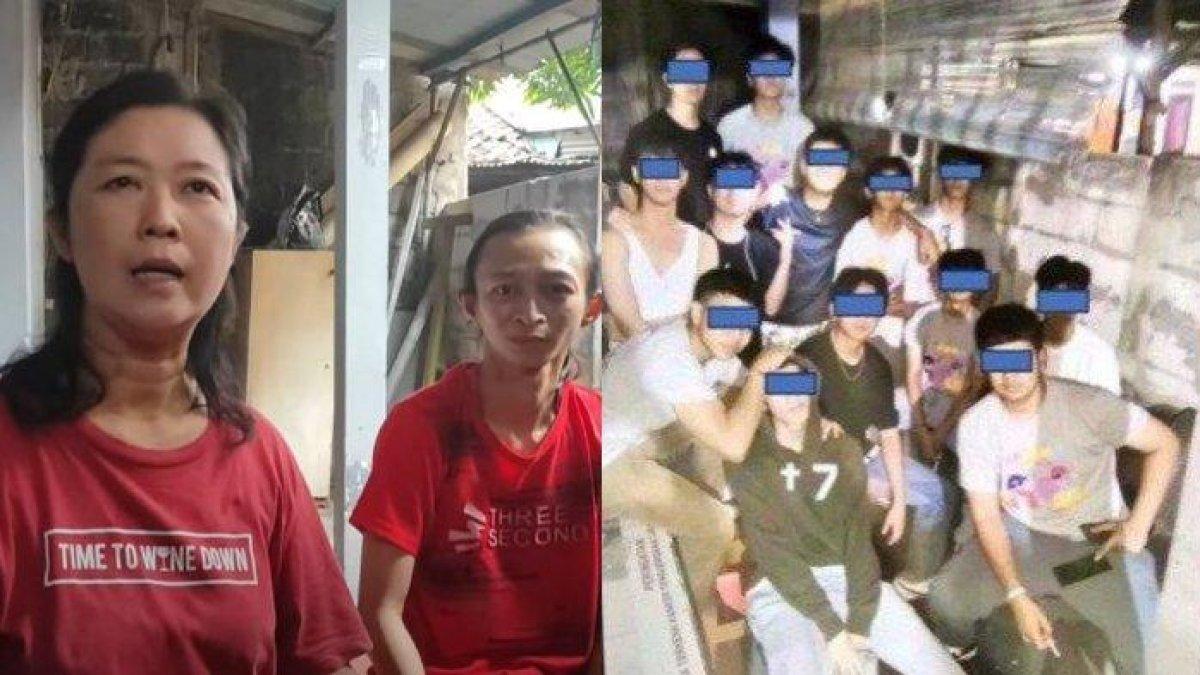 Hermawati (kiri) pemilik warung tempat nongkrong geng anak Vincent Rompies
