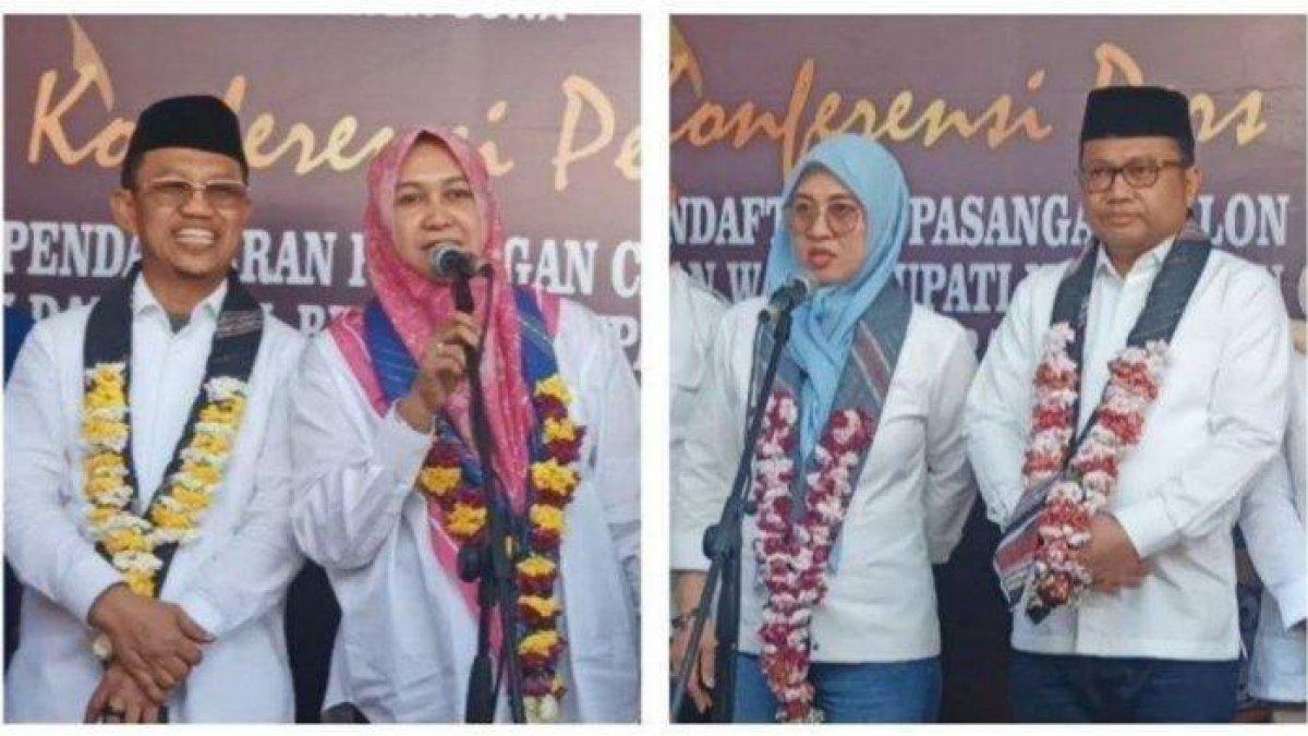 Husniah Talenrang - Darmawansyah Muin dan Amir Uskara - Irmawati di Pilkada Gowa 2024