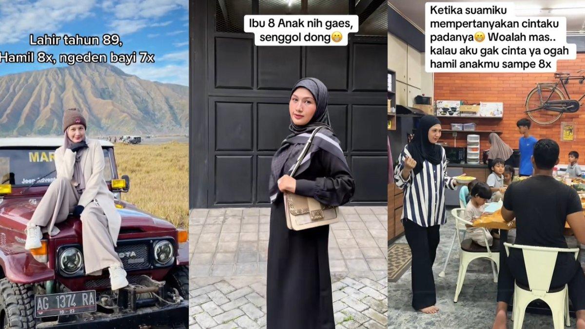 IBU 8 ANAK - Capture video unggahan akun TikTok @wahyuwicaksanawati pada Senin (3/3/2025). Wanita bernama Wahyu Wicaksanawati viral karena punya 8 anak di usia 36 tahun
