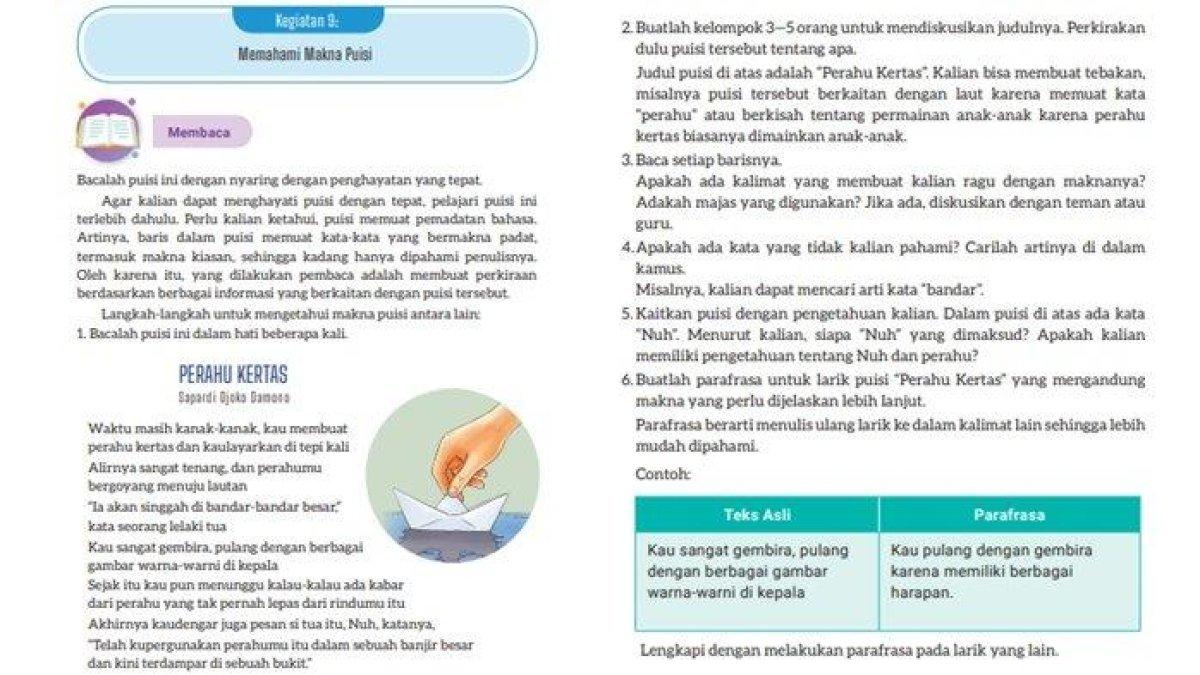 ILUSTRASI KUNCI JAWABAN: Bahasa Indonesia kelas 9 halaman 147-149
