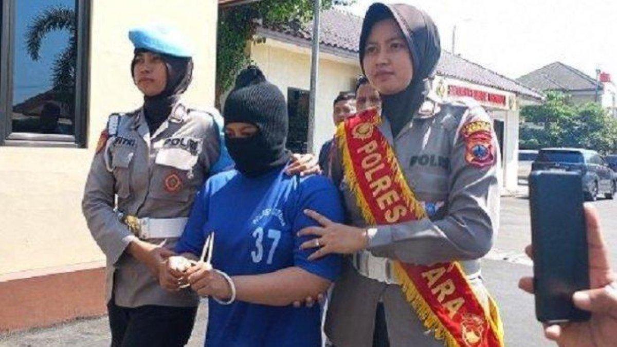 IN, tersangka penipuan lelang arisan di Kecamatan Pakisaji