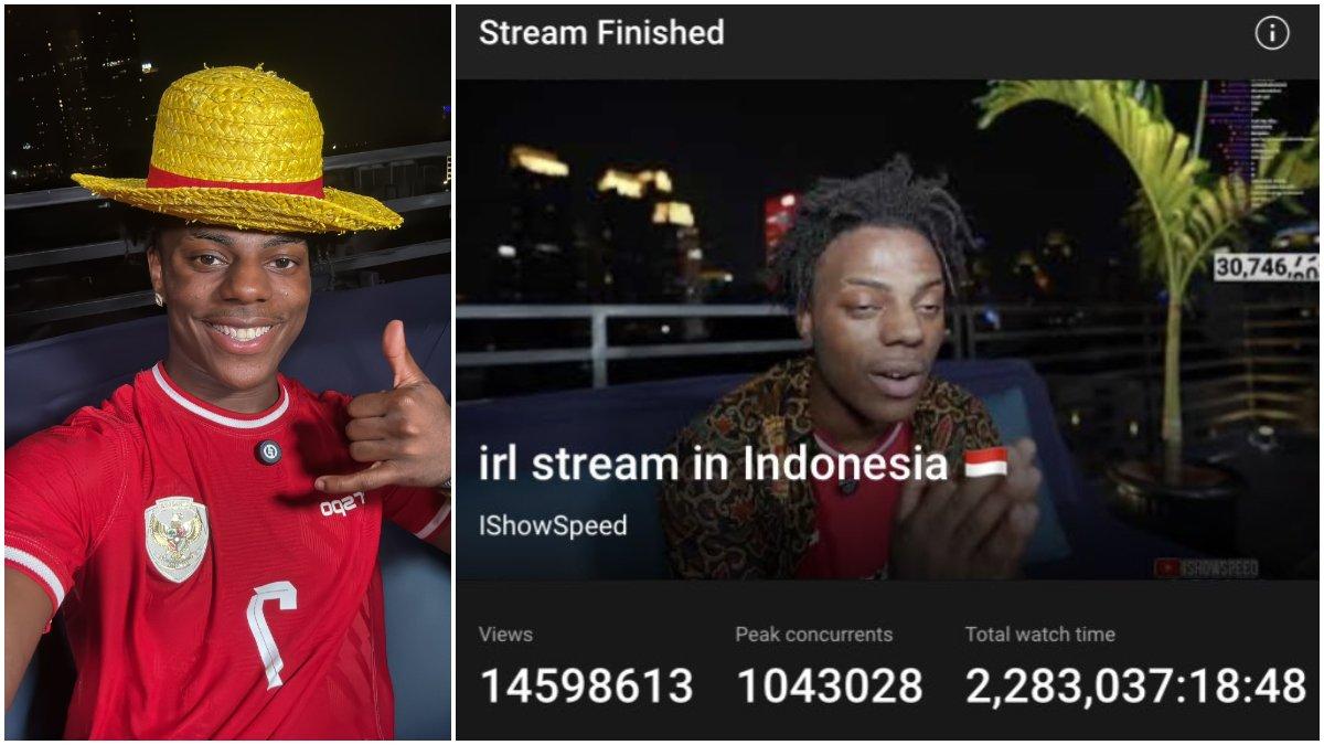 IShowSpeed melakukan live streaming terkait kegiatannya menyapa penggemar di jalanan Jakarta Indonesia Rabu (18/9/2024).