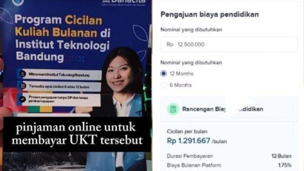 ITB membuat program membayar uang kuliah dengan dana dari pinjaman online.