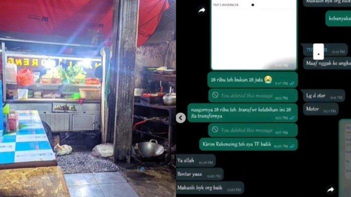 sosok pembeli nasi goreng penjual bernama Ibu Evi disorot usai bercerita tak sengaja transfer uang Rp28 juta saat beli nasi goreng harga Rp28 ribu