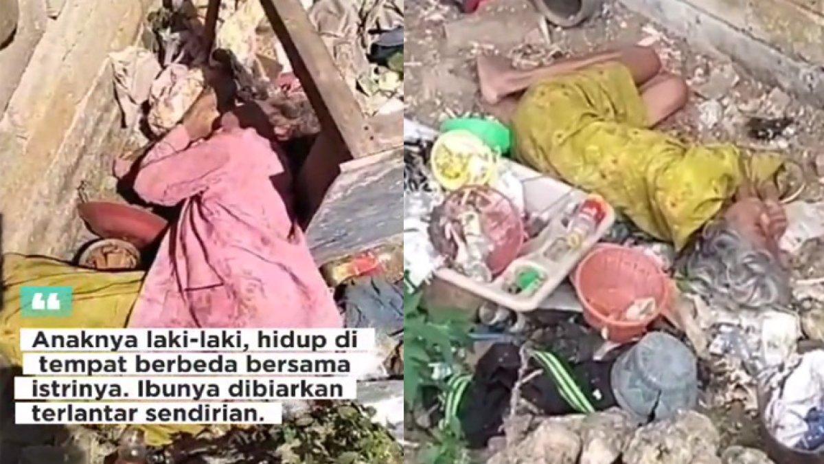 Ibu di Blitar bernama Mbah Tumijah ditelantarkan anaknya sendiri, tidur di tumpukan sampah a