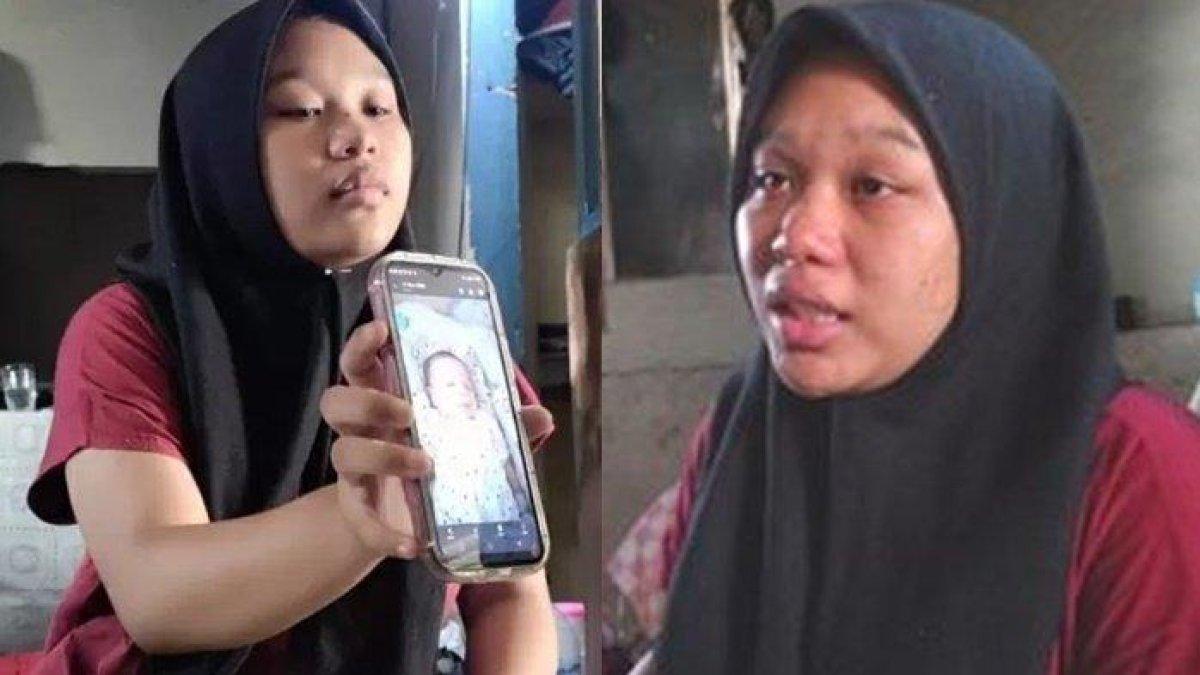 Ibu menunjukkan foto bayi Daffa yang hilang di Cianjur