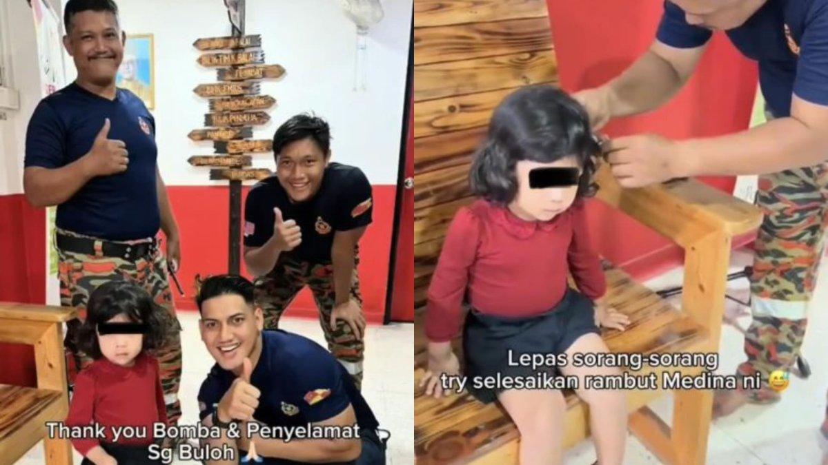 Ibu panggil 3 petugas Damkar usai sisir nyangkut di rambut anaknya
