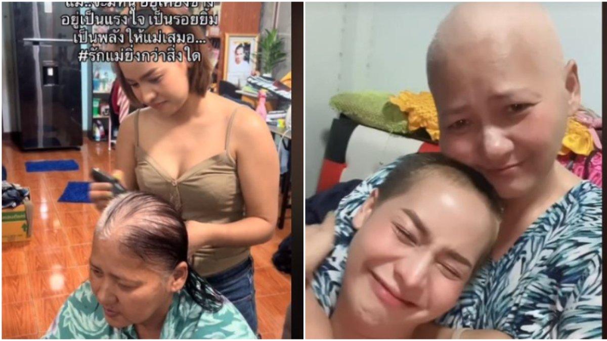 Kamu Tak Sendiri Bu' Anak Gadis Rela Ikut Gundul Temani Ibu Sakit Kanker,  Sang Ibu Syok Nangis Haru - TribunTrends.com