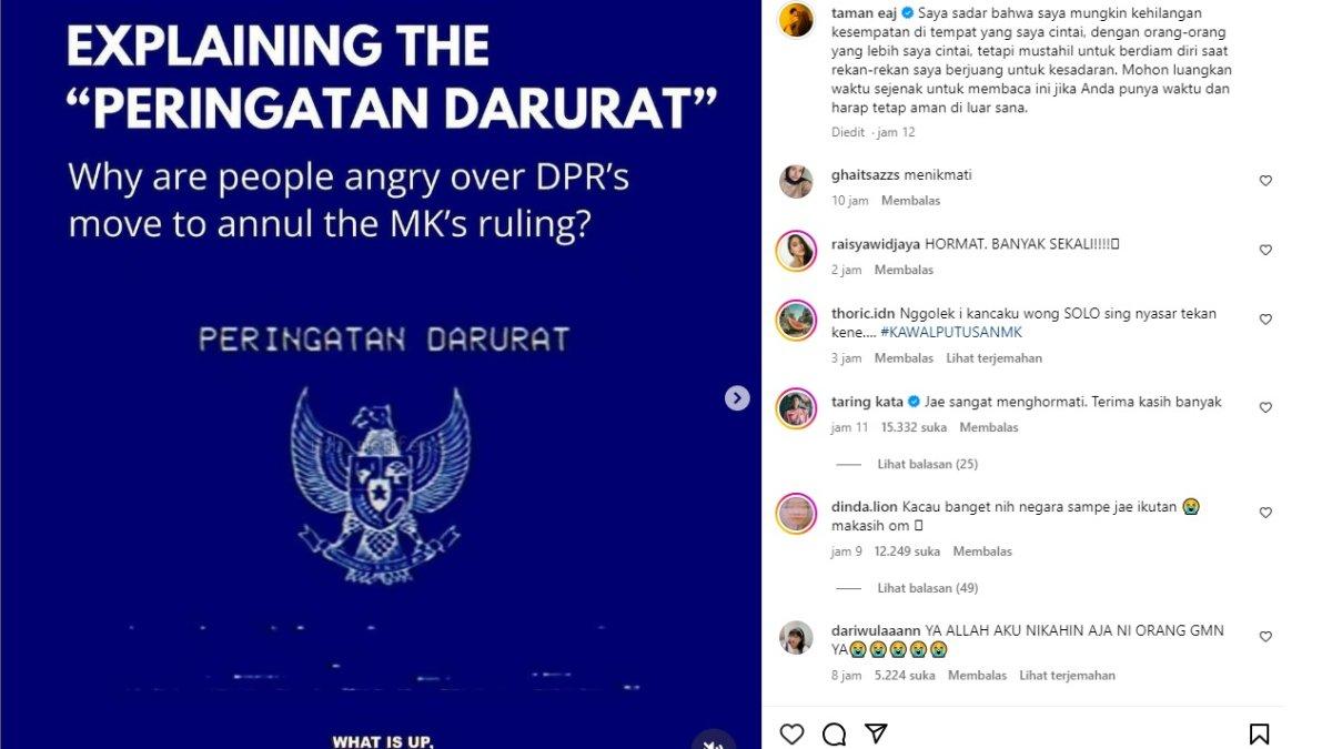 Idol Kpop ikut berkomentar soal demo kawal putusan MK