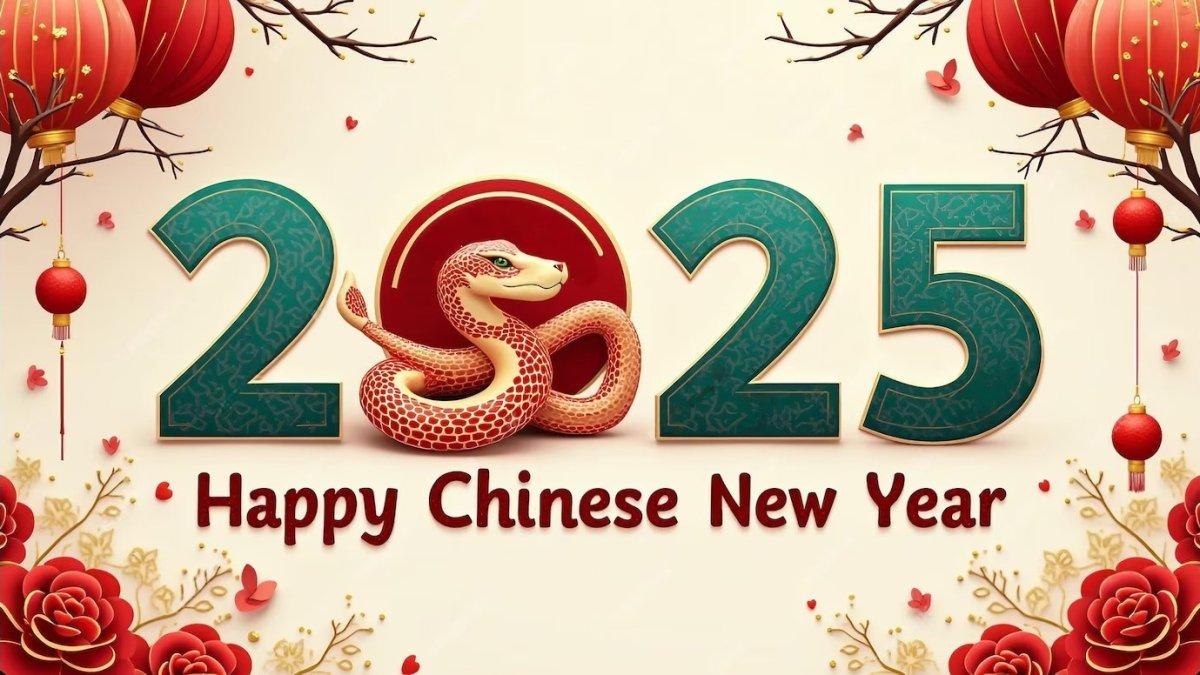 Ilustrasi Tahun Ular Kayu 2025.