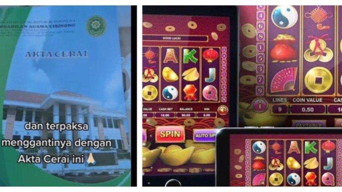 Ilustrasi judi slot dan akta perceraian Indriyani