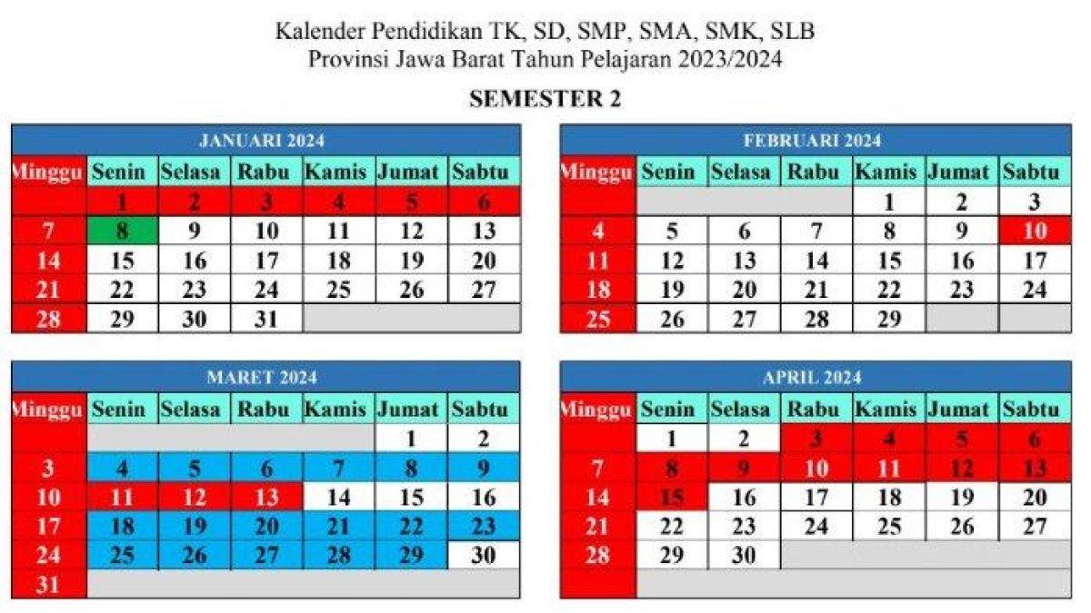 Ilustrasi kalender pendidikan 2024