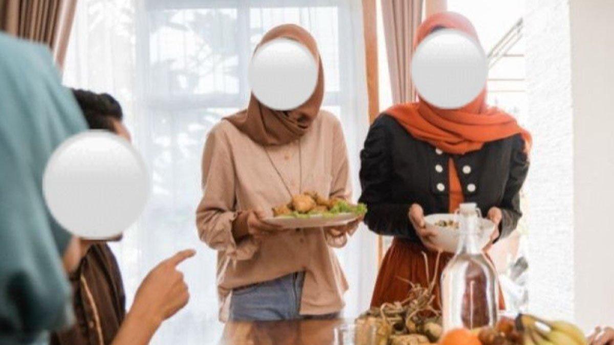 Ilustrasi makan bersama bbb
