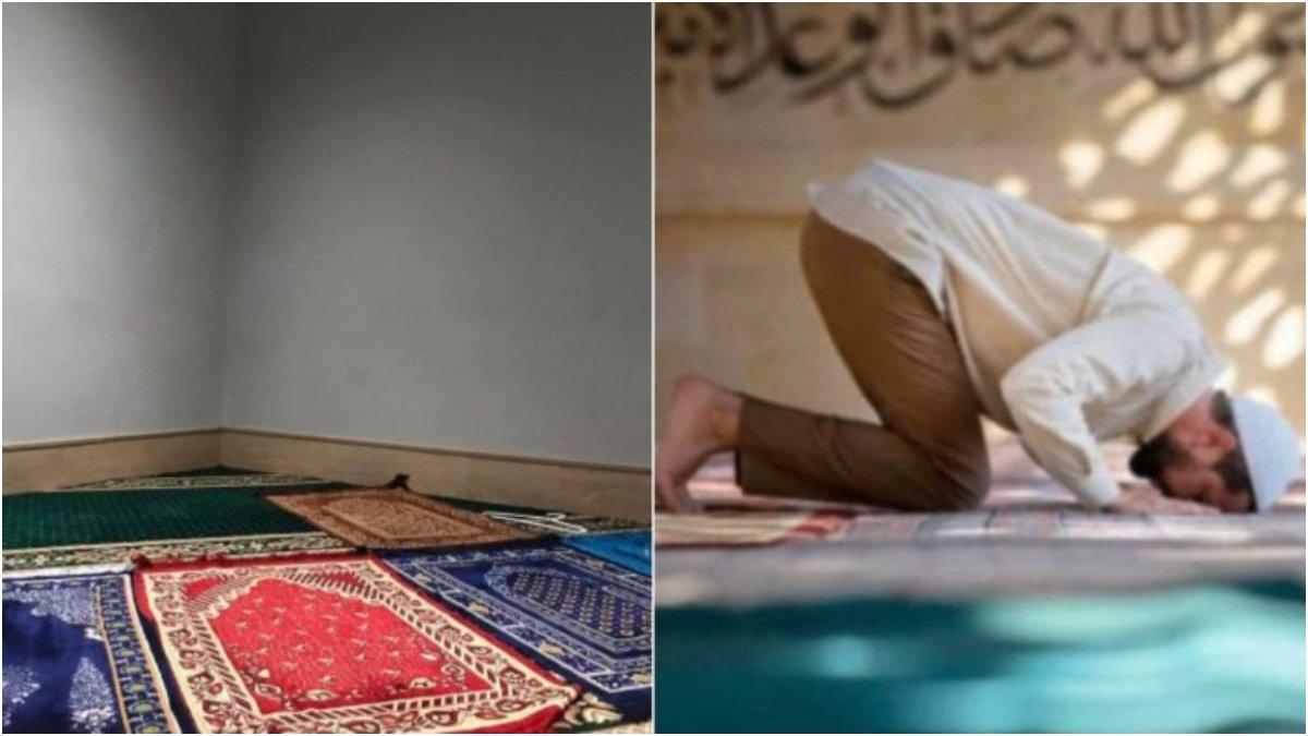 Ilustrasi orang sedang mengerjakan salat.
