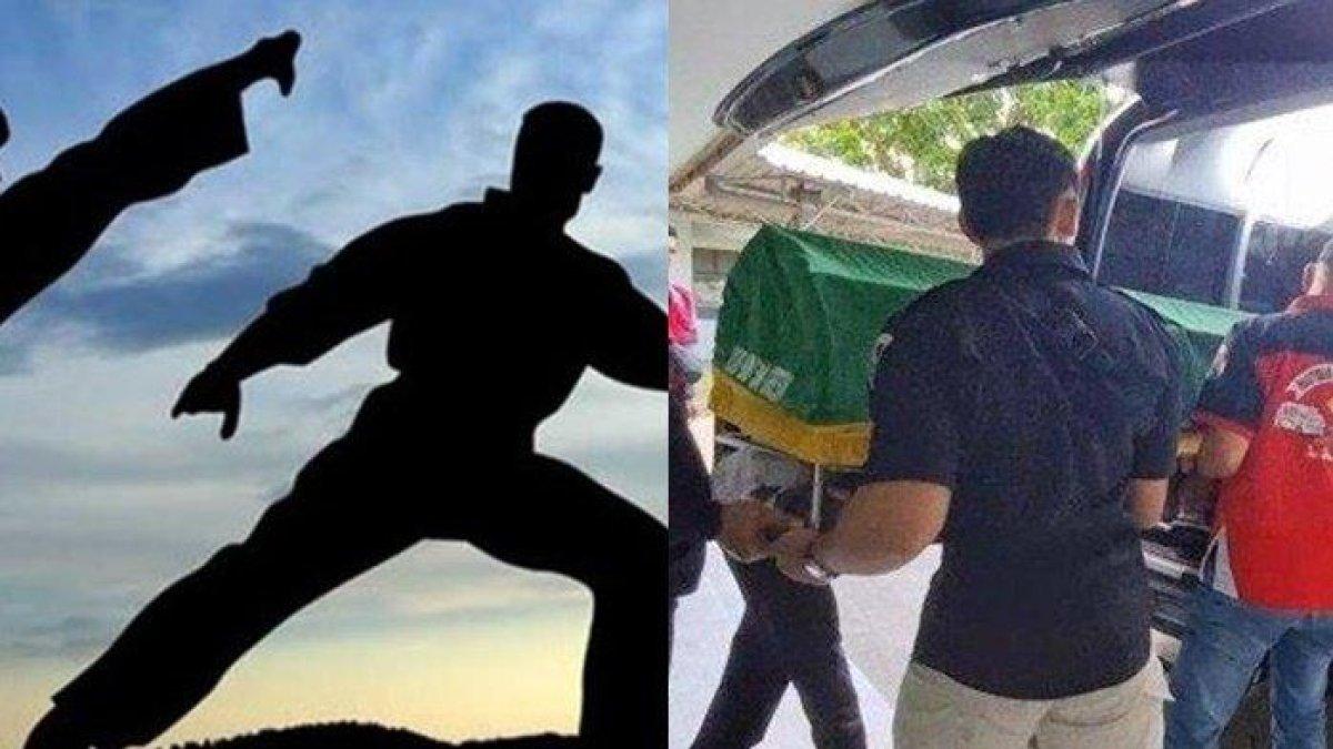 Ilustrasi pesilat (kiri) dan jenazah pesilat (kanan) yang tewas usai duel dengan pelatih , berikut kronologinya.