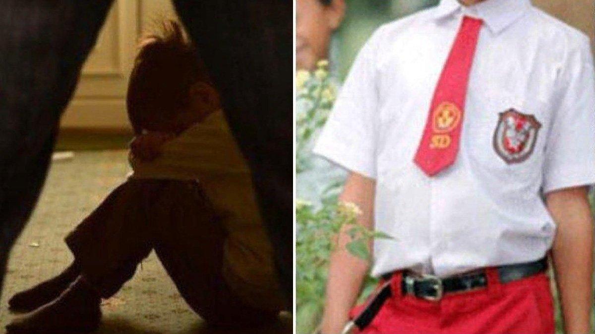 Ilustrasi siswa SD ditampar guru