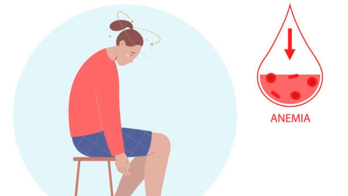 Ilustrasi wanita menderita anemia