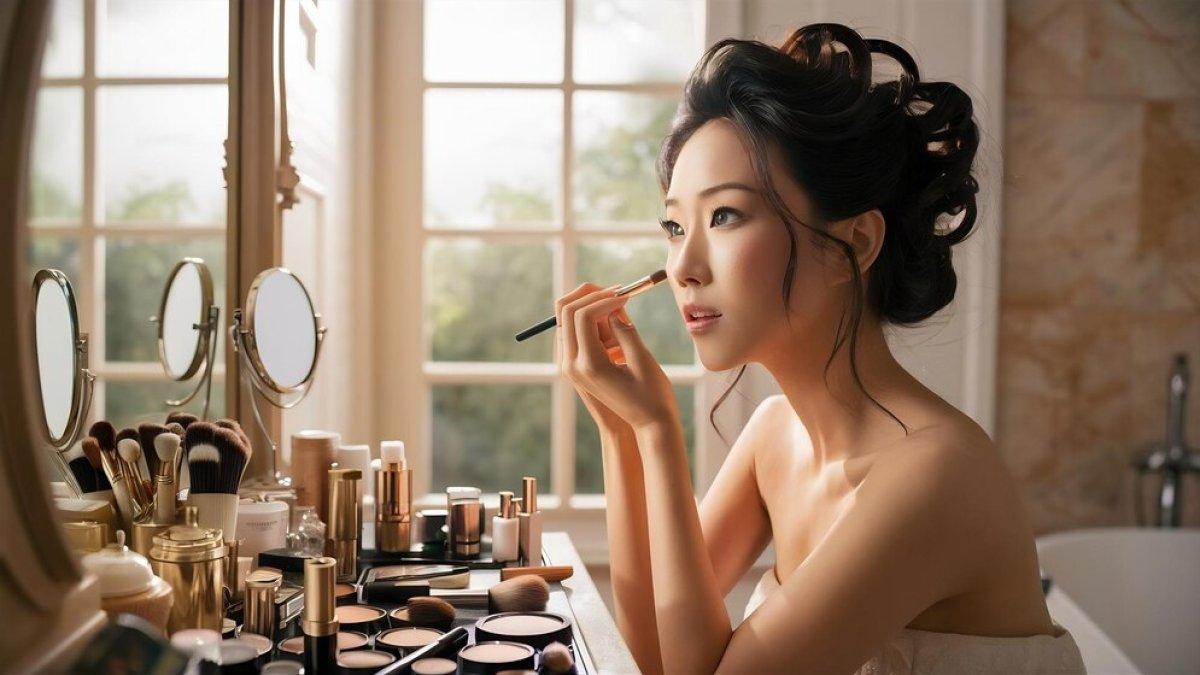 Ilustrasi zodiak yang jago makeup.