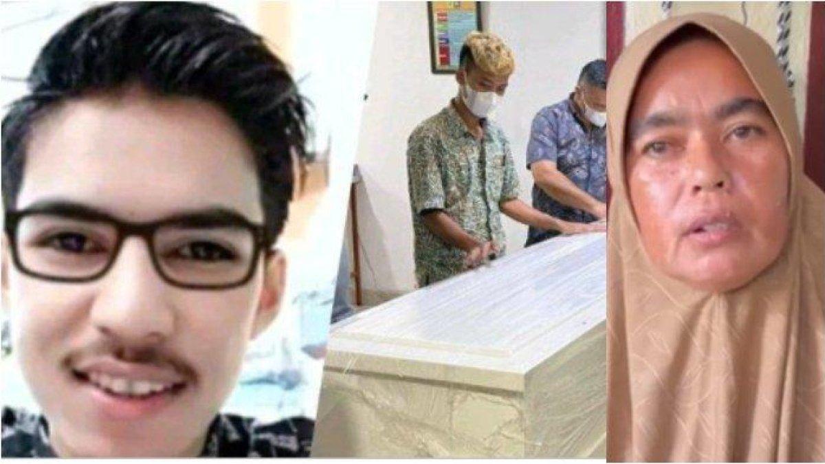 Imam Masykur (25) warga Bireuen, Aceh, yang tewas diduga disiksa dan dibunuh oknum anggota Paspampre dan Fauziah, ibu dari orang tua almarhum Imam memberikan kesaksian.