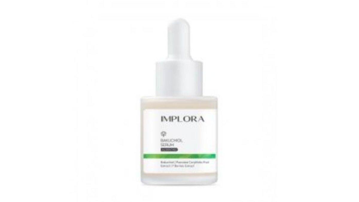 REKOMENDASI SERUM BAKUCHIOL - Foto produk Implora Bakuchiol Serum, diolah dari femaledaily.com, Kamis (20/2/2025). Berikut rekomendasi serum Bakuchiol sebagai alternatif retinol yang lebih lembut dan ramah kulit sensitif.