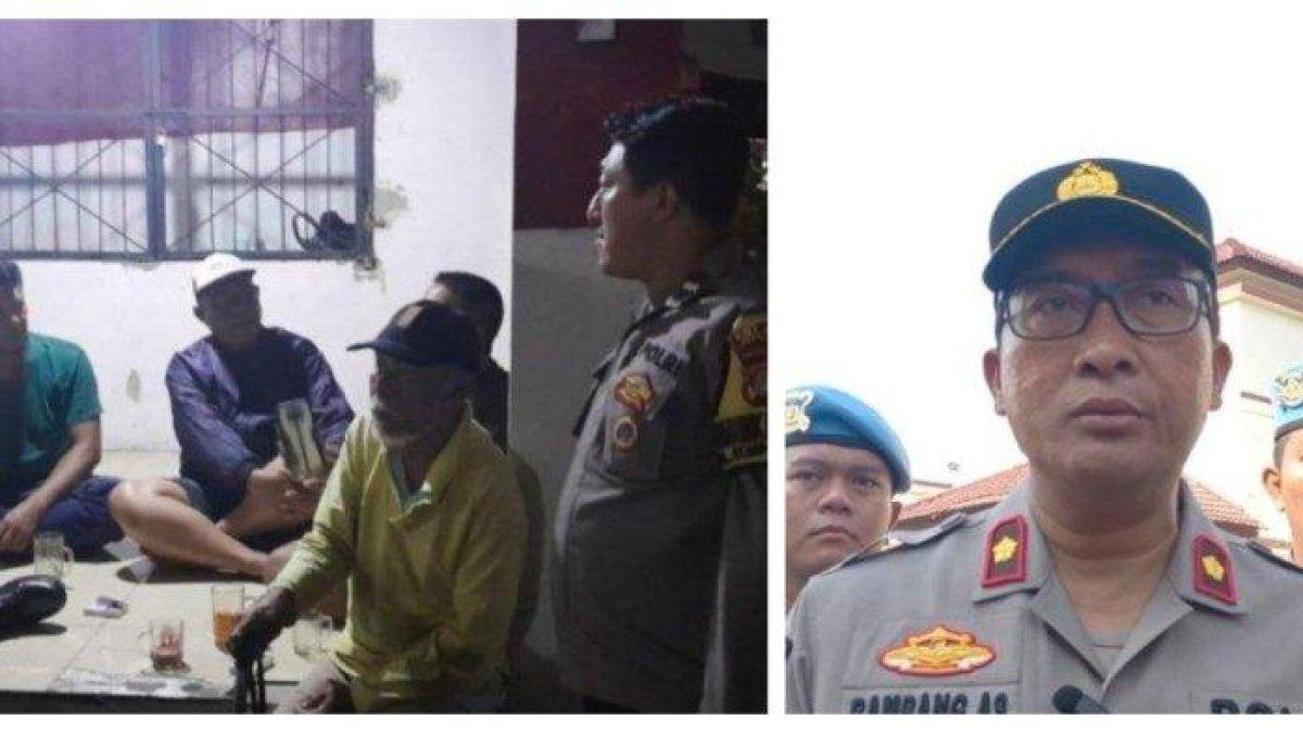 DILARANG NIKAH LAGI- Polisi dan warga berbincang bersama kakek BW (polo kuning), Selasa (10/2/2026). Kakek BW datang ke Polsek Ciputat Timur untuk curhat soal masalah pribadinya dan Kapolsek Ciputat Timur Kompol Bambang Askar. Kakek BW (66) mendatangi Polsek Ciputat Timur dalam keadaan linglung pada Senin (10/2/2025). Ternyata ia ingin menikah lagi.
