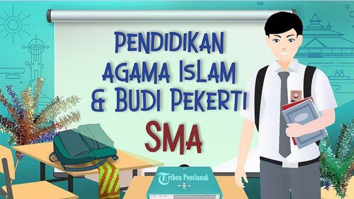 Ini adalah kunci jawaban ujian Pendidikan Agama Islam kelas 12 SMA: Apabila ada mad tab’i bertemu dengan hamzah dalam satu kalimat terdapat hukum baca