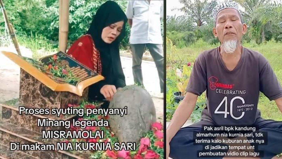 Inilah sosok Misramolai, penyanyi Minang yang viral gara-gara syuting video klip dan nyanyi di makam gadis penjual gorengan. Aksinya dikecam ayah Nia.