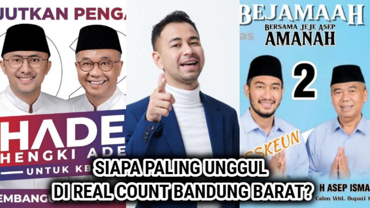 Inilah yang terunggul sementara di real count sementara Pilkada Kabupaten Bandung Barat 2024? Jeje Govinda sujud syukur.