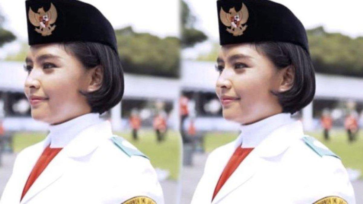 Inolla Jovial Gwineth Jacob (15), pelajar Jakarta Utara yang menjadi salah satu anggota Paskibraka Nasional 2023 utusan DKI Jakarta.